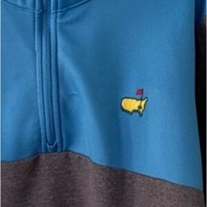 Masters Two-Tone Quarter-Zip Pullover Blue & Gray